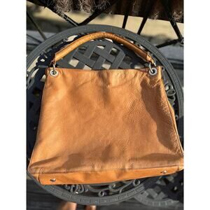 Mark & Graham Build Your Bag Hobo Leather Bag Cognac Tan Shoulder Tote Monogram